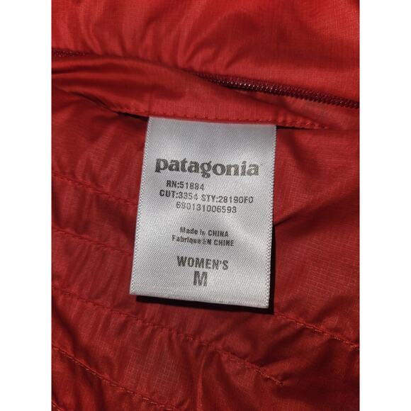 Patagonia Nano Air Puff Goose Down Reversible Women’s Vest Sz M Red - Picture 13 of 13